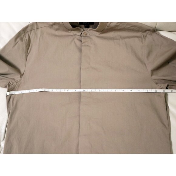 COS - Men's Tan Grandad Collar Button Down Shirt - Size Small - Picture 6 of 8
